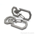 Keychain de carabiner titane de l&#39;ouvreur de bouteilles pour camping